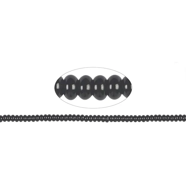 Strang Button, Onyx (gef.), 04 x 08mm | Edelsteine, Heilsteine & Schmuck-Handel