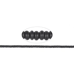 Button string, Onyx (dyed), matt, 03 x 06mm | wholesaler gems & healing stones
