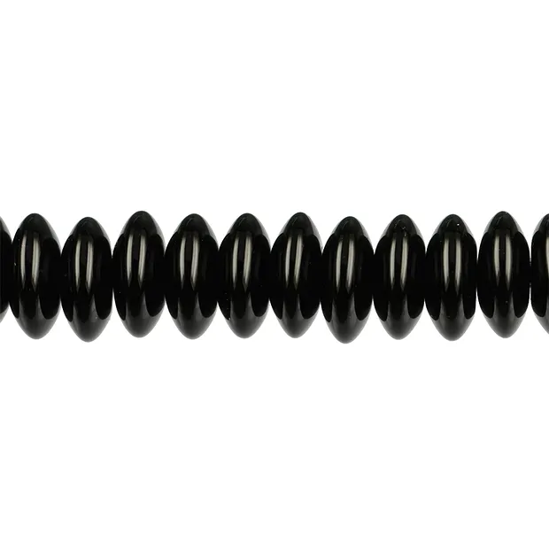 Strang Disc, Onyx (gef.), 03-04 x 10mm | Edelsteine, Heilsteine & Schmuck-Handel