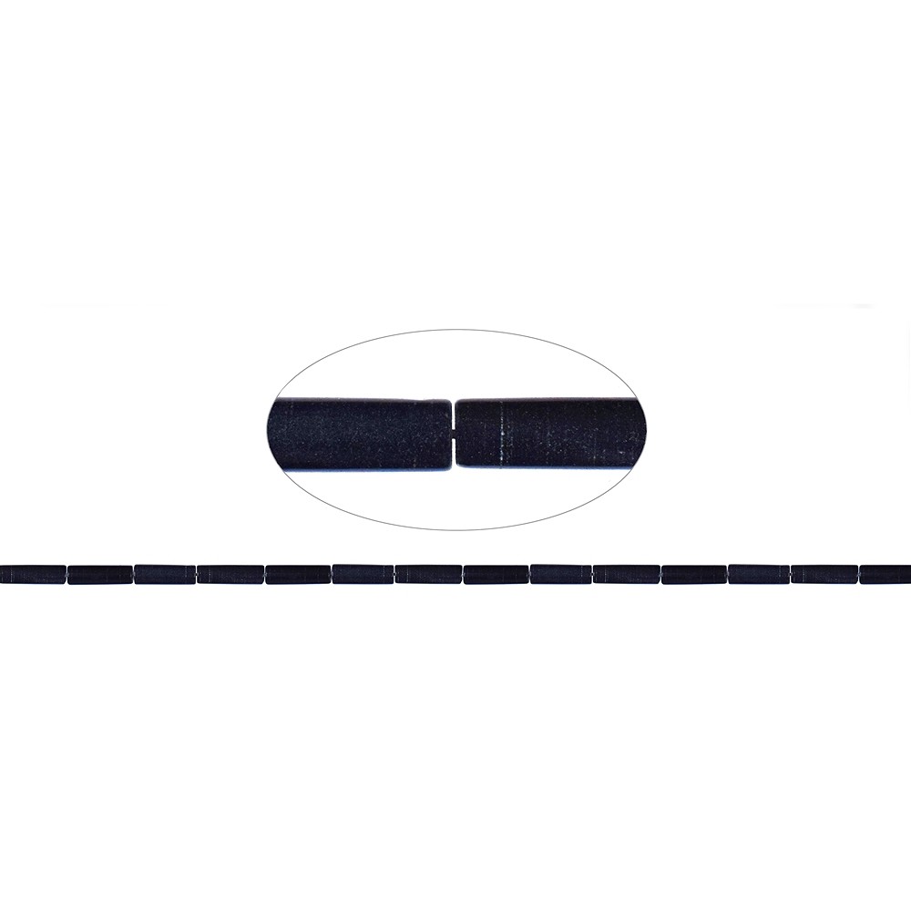 Strand cylinder, Onyx (dyed) dark gray, 13 x 04mm | Marco Schreier