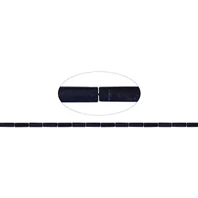 Strand cylinder, Onyx (dyed) dark gray, 13 x 04mm | Marco Schreier