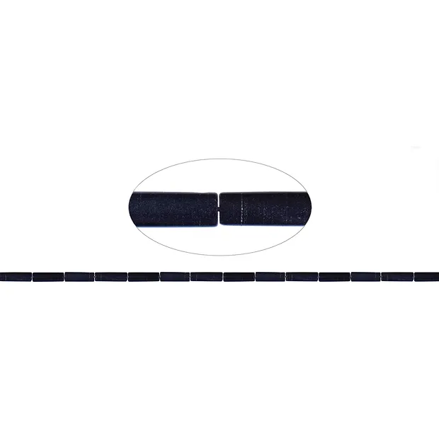 Strand cylinder, Onyx (dyed) dark gray, 13 x 04mm | Marco Schreier