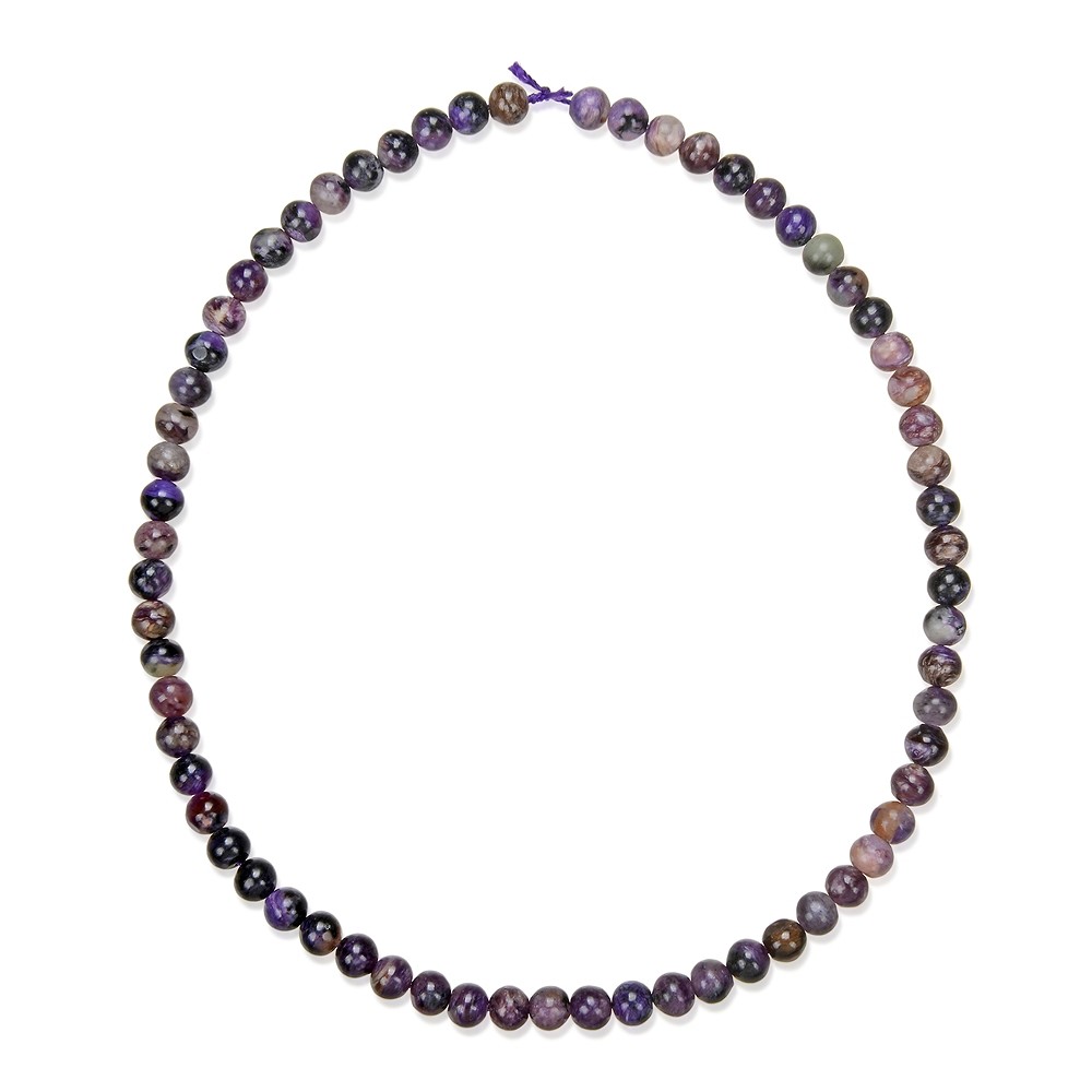 Rang de collier boules, Charoïte (multicolore), 06mm (39cm) | Marco Schreier