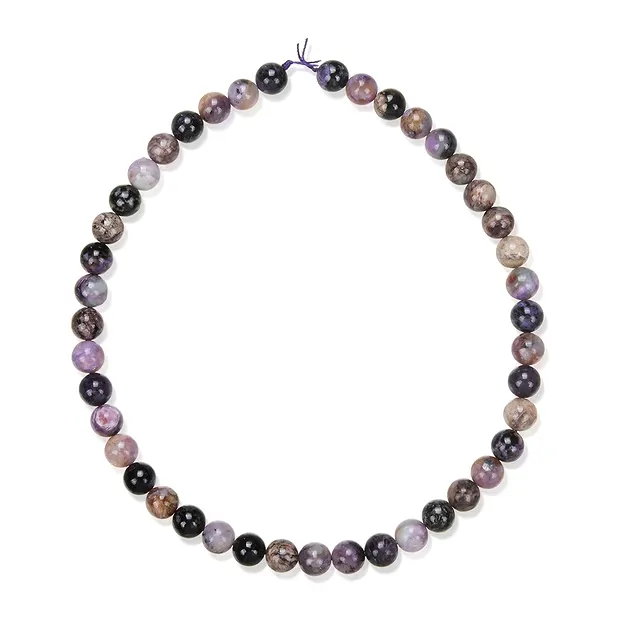 Rang de colliers boules, Charoïte (multicolore), 08 - 09mm (39cm) | Marco Schreier