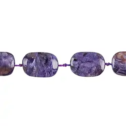 140480207720 Strand rectangle rounded, Charoite, 22-24 x 20-22mm | Marco Schreier