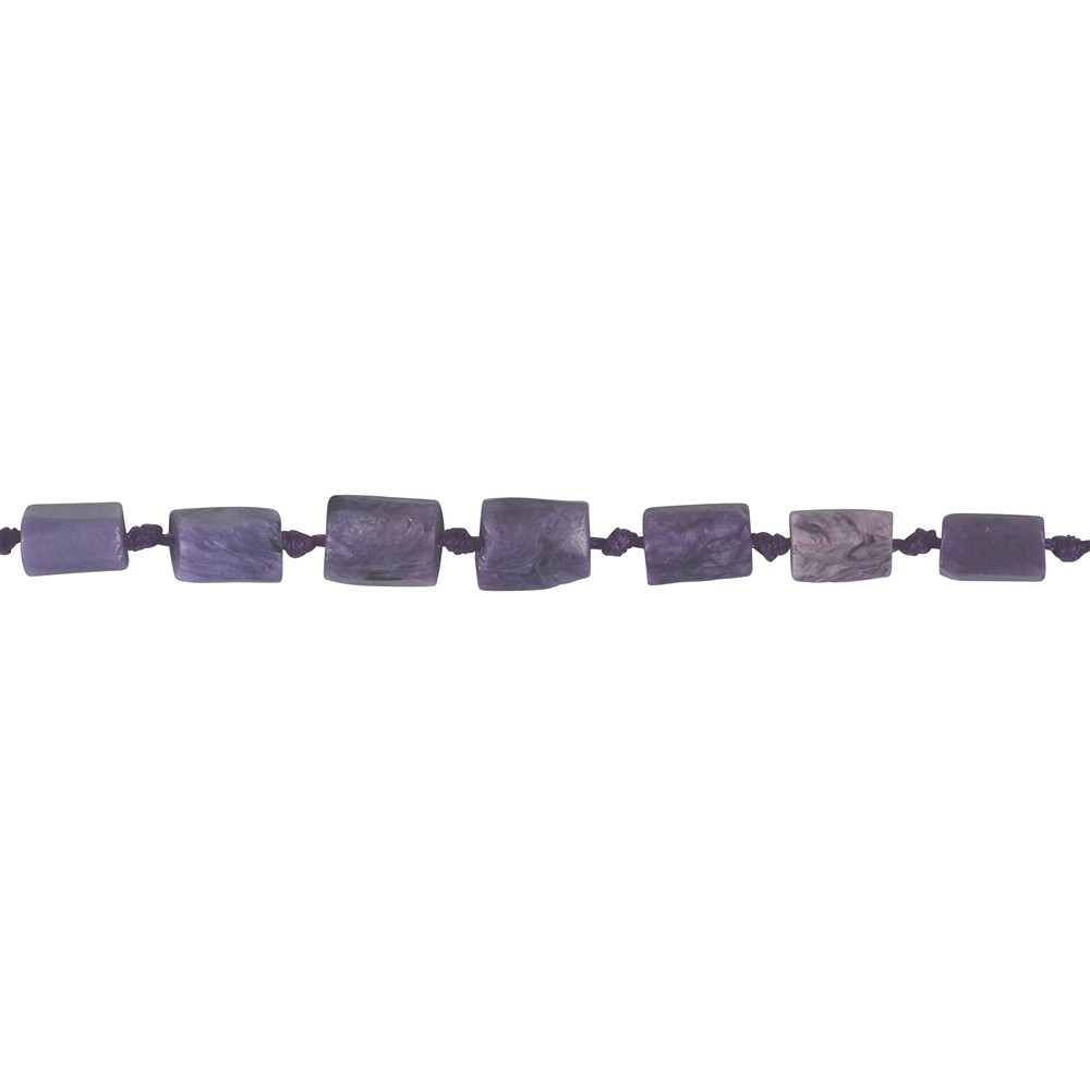 Cilindro cuboide a filo, Charoite, 09 x 07 mm | Marco Schreier