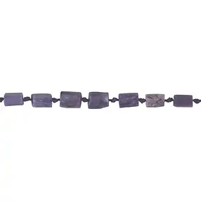 Rang de colliers, cylindres parallélépipédiques, Charoïte, 09 x 07mm | Marco Schreier
