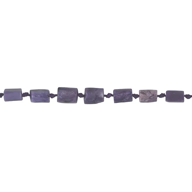 Cilindro cuboide en filamento, Charoita, 09 x 07mm | Marco Schreier