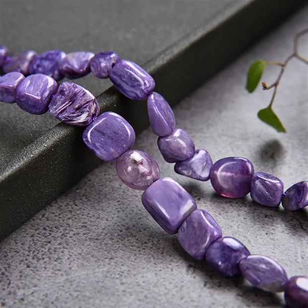 Strand splinter, Charoite, approx. 5-12 x 3-5mm | gems, healing stones & jewelry