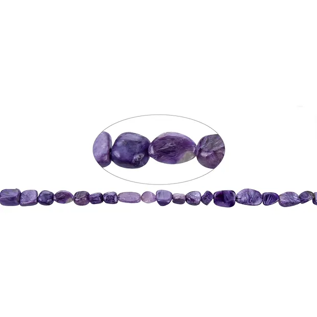 Strand splinter, Charoite, approx. 5-12 x 3-5mm | gems, healing stones & jewelry