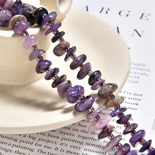 Fili di pepite, Charoite, 2,5 - 4,0 x 8 - 12 mm | Marco Schreier