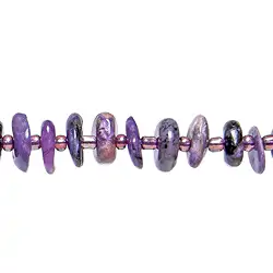 140480619521 Strang Nuggets, Charoit, 2,5 - 4,0 x 8 - 12mm | Edelsteine, Heilsteine & Schmuck
