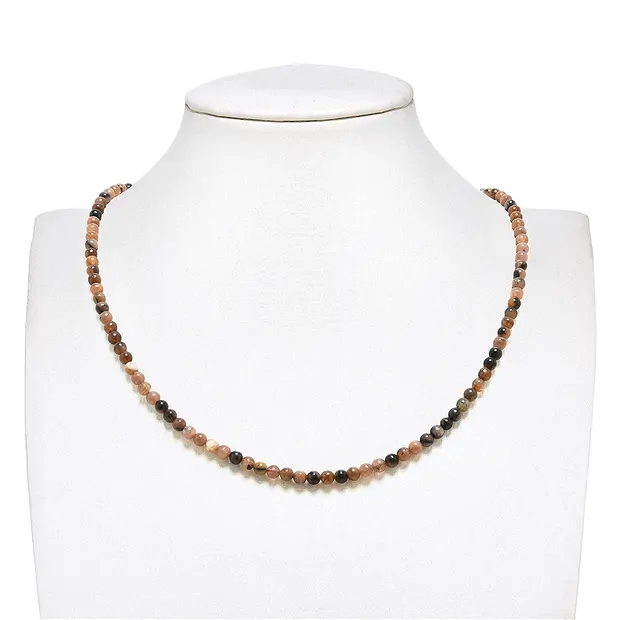 Rang de collier boules, Chiastolite (Andalousite), 04mm | Marco Schreier