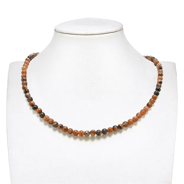 Rang de collier boules, Chiastolite (Andalousite), 06mm | Marco Schreier