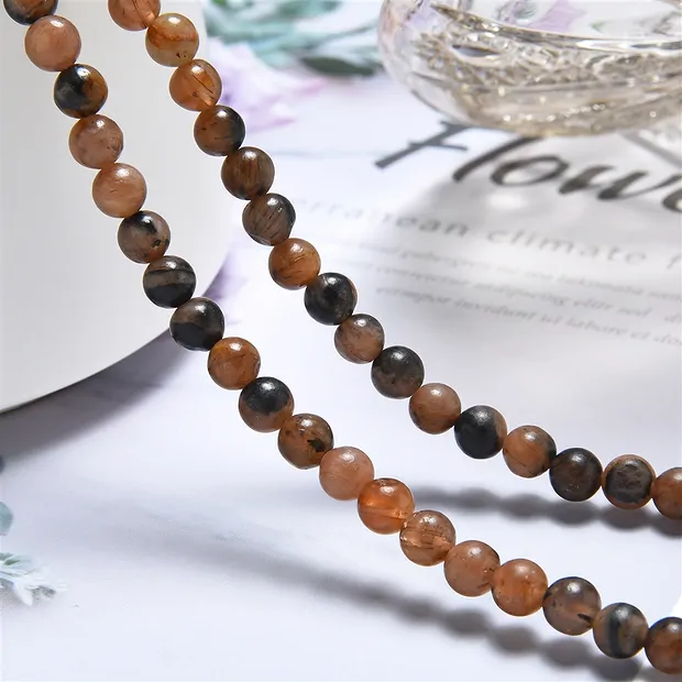String Beads, Chiastolite (Andalusite), 06mm | wholesaler gems & healing stones