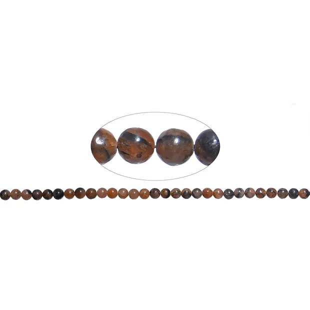 Rang de collier boules, Chiastolite (Andalousite), 06mm | Marco Schreier