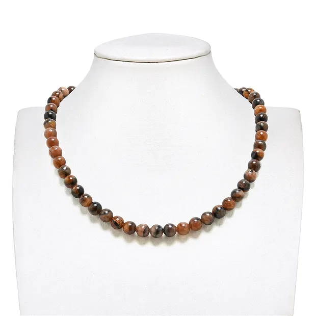 Rang de collier boules, Chiastolite (Andalousite), 08mm  | Marco Schreier