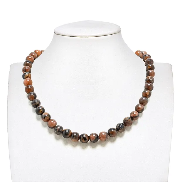 Rang de collier boules, Chiastolite (Andalousite), 10mm  | Marco Schreier