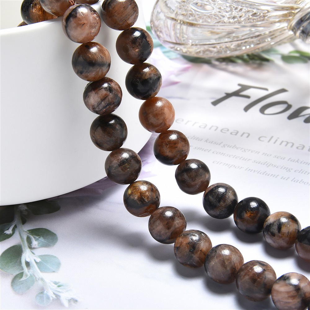 Strang Kugeln, Chiastolith (Andalusit), 10mm  | Marco Schreier