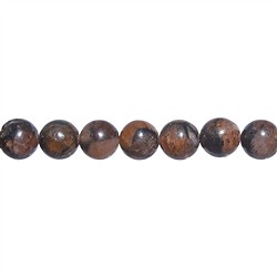 140490100920 Filo di perline, Chiastolite (Andalusite), 10 mm  | Marco Schreier