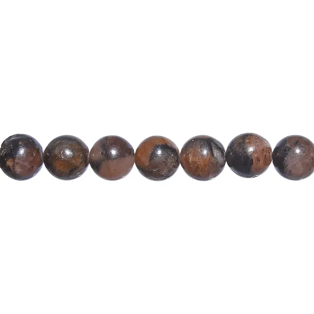 String Beads, Chiastolite (Andalusite), 10mm | gems, healing stones & jewelry