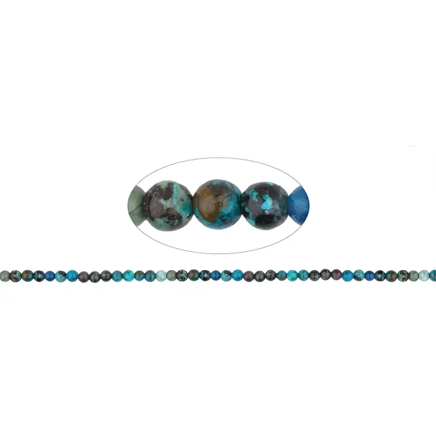 Rang de collier boules, chrysocolle (stab.), 04mm | Marco Schreier
