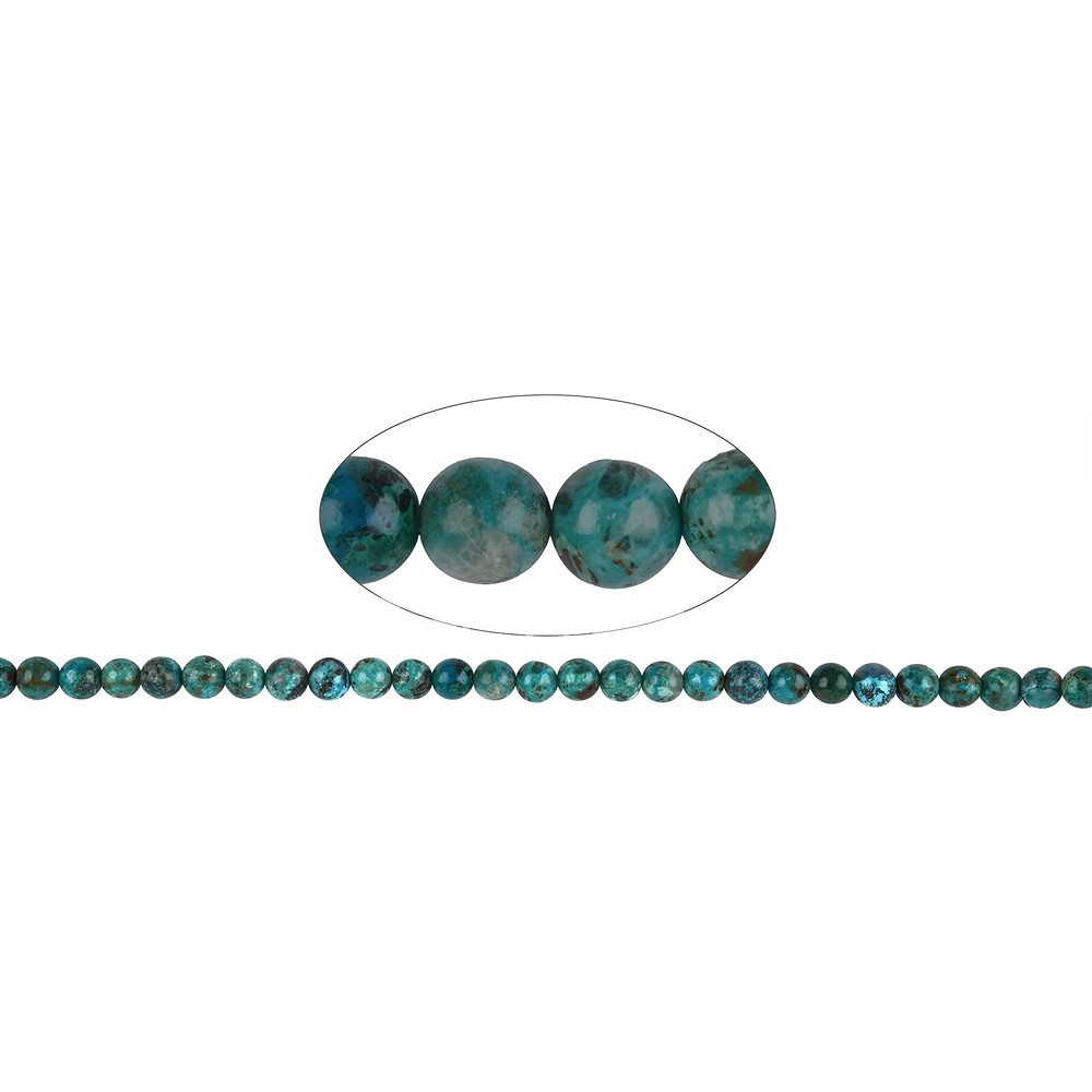 Rang de collier boules, chrysocolle (stab.), 05-06mm | Marco Schreier