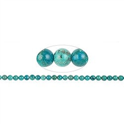 140510100720 Rang de collier boules, chrysocolle (stab.), 08mm (39cm) | Marco Schreier