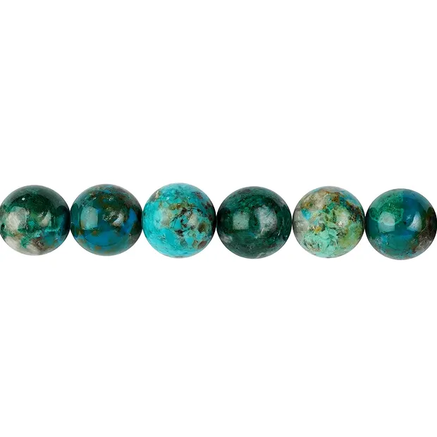 String Beads, chrysocolla (stab.), 10mm | wholesaler gems & healing stones