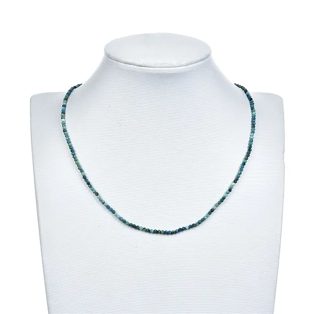 String Beads, Chrysocolla (stab.), faceted, 02mm (38cm) | Marco Schreier