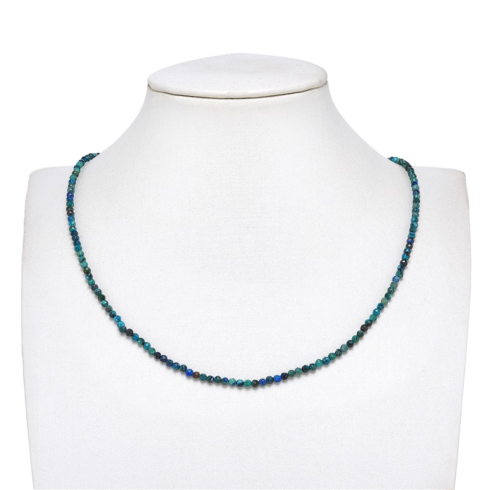 Filo di perle, Azurite-Malachite-Crisocolla (stab.), 03mm | Marco Schreier