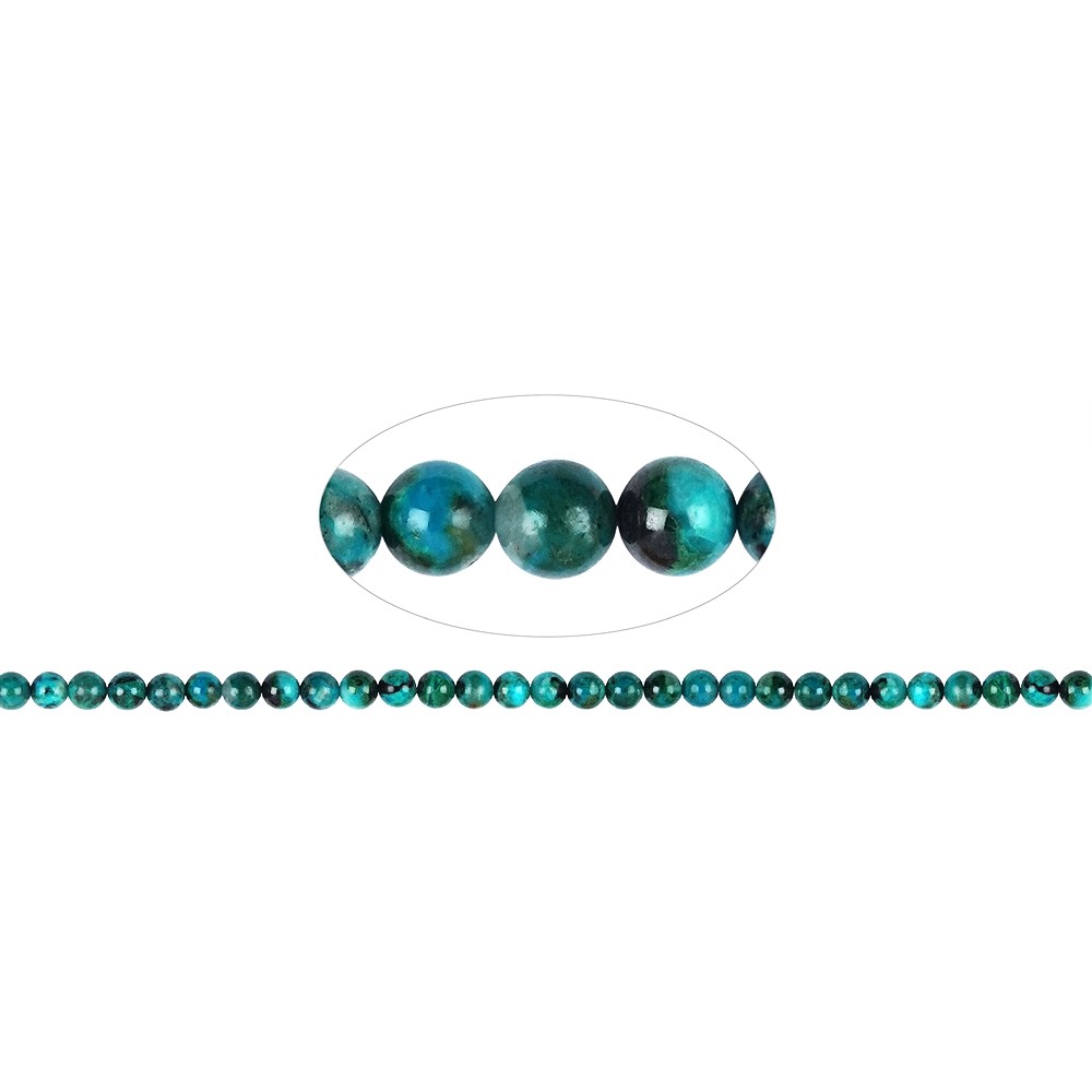 String Beads, chrysocolla (stab.), 06-07mm | wholesaler gems & healing stones