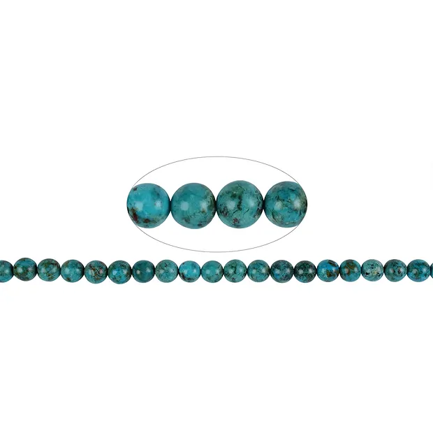 Rang de collier boules, chrysocolle (stab.), 08-09mm | Marco Schreier