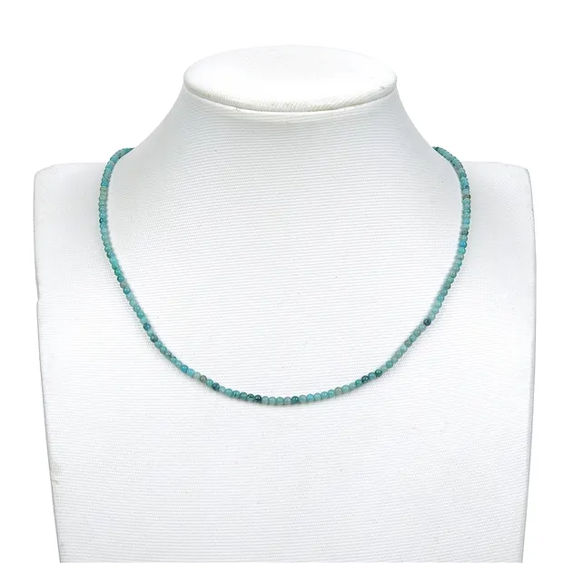 String Beads, Chrysocolla (stab.), faceted, 02-03mm (38cm) | Marco Schreier