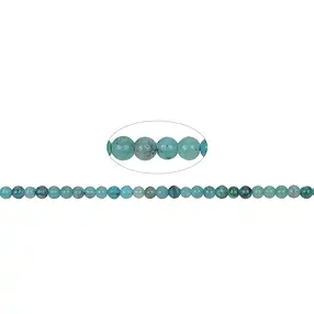 Strang Kugeln, Chrysokoll (stab.), facettiert, 02-03mm (38cm) | Marco Schreier
