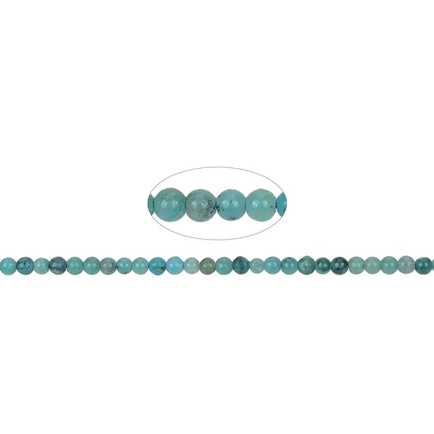 Rang de colliers boules, Chrysocolle (stab.), à facettes, 02-03mm (38cm) | Marco Schreier