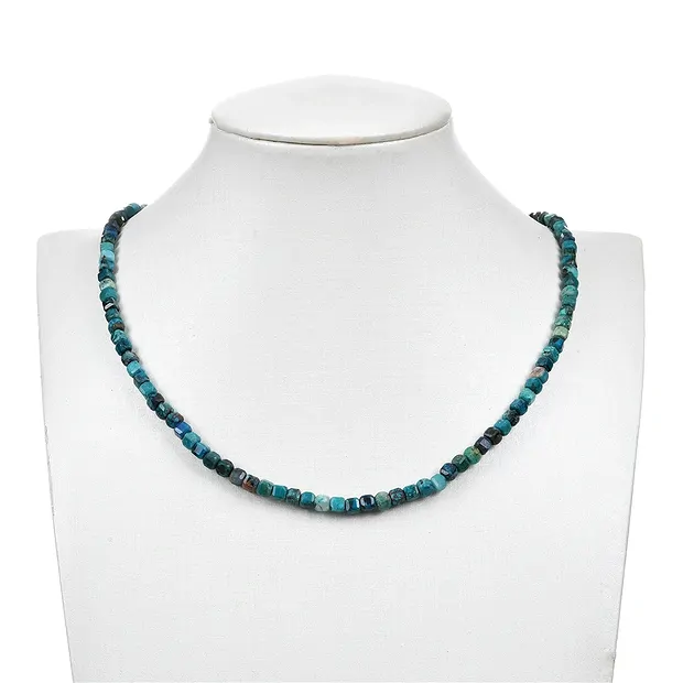 strand cube, chrysocolla (stab.), 04mm (39cm) | wholesaler gems & healing stones
