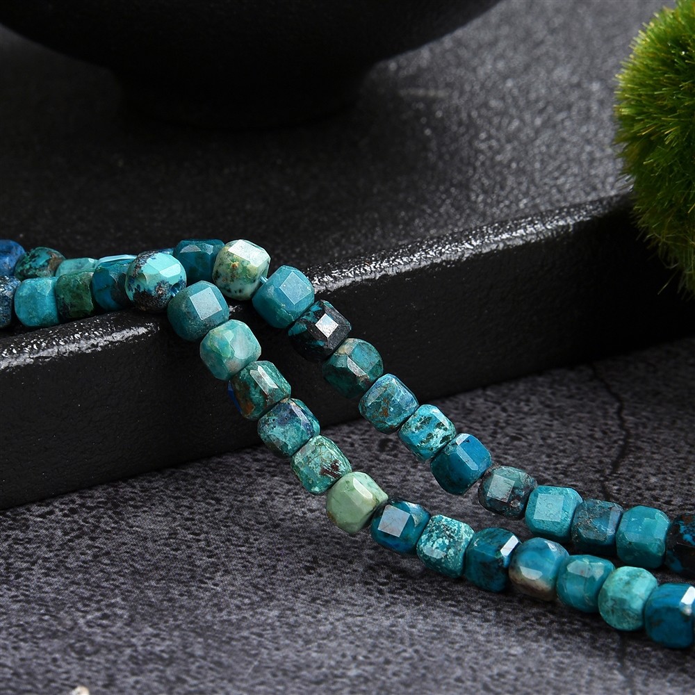 cubo di filo, crisocolla (stab.), 04mm (39cm) | Marco Schreier