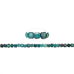 140510200621 strand cube, chrysocolla (stab.), 04mm (39cm) | wholesaler gems & healing stones