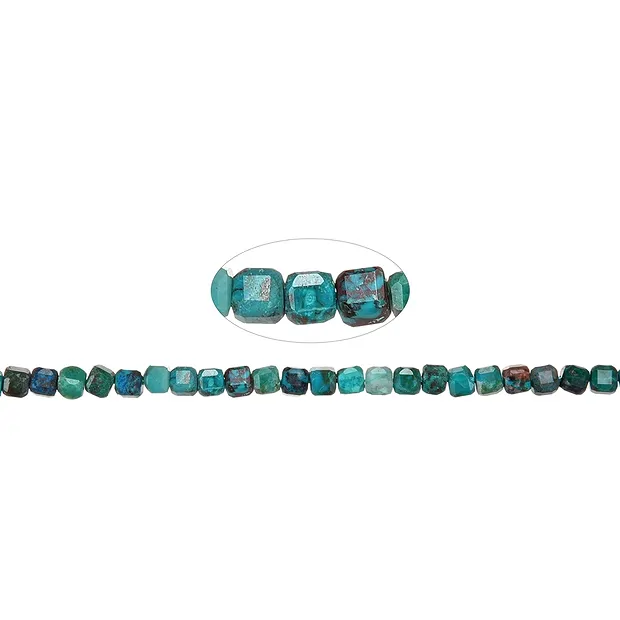 cubo de filamentos, crisocola (estabilizado), 04mm (39cm) | Marco Schreier