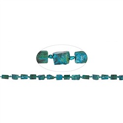 140510207210 Strang Quader, Chrysocoll (stab.), 09-12 x 06-08mm (45cm) | Marco Schreier