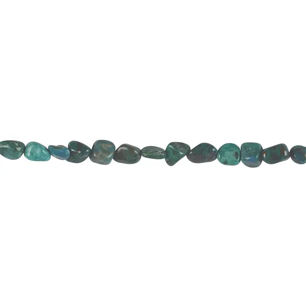 Strand of nuggets, Chrysocolla (stab.) A, 07 - 09mm | Marco Schreier