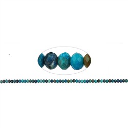 1405150318021 Button strand, chrysocolla (stab.), faceted, 02 x 03mm | Marco Schreier
