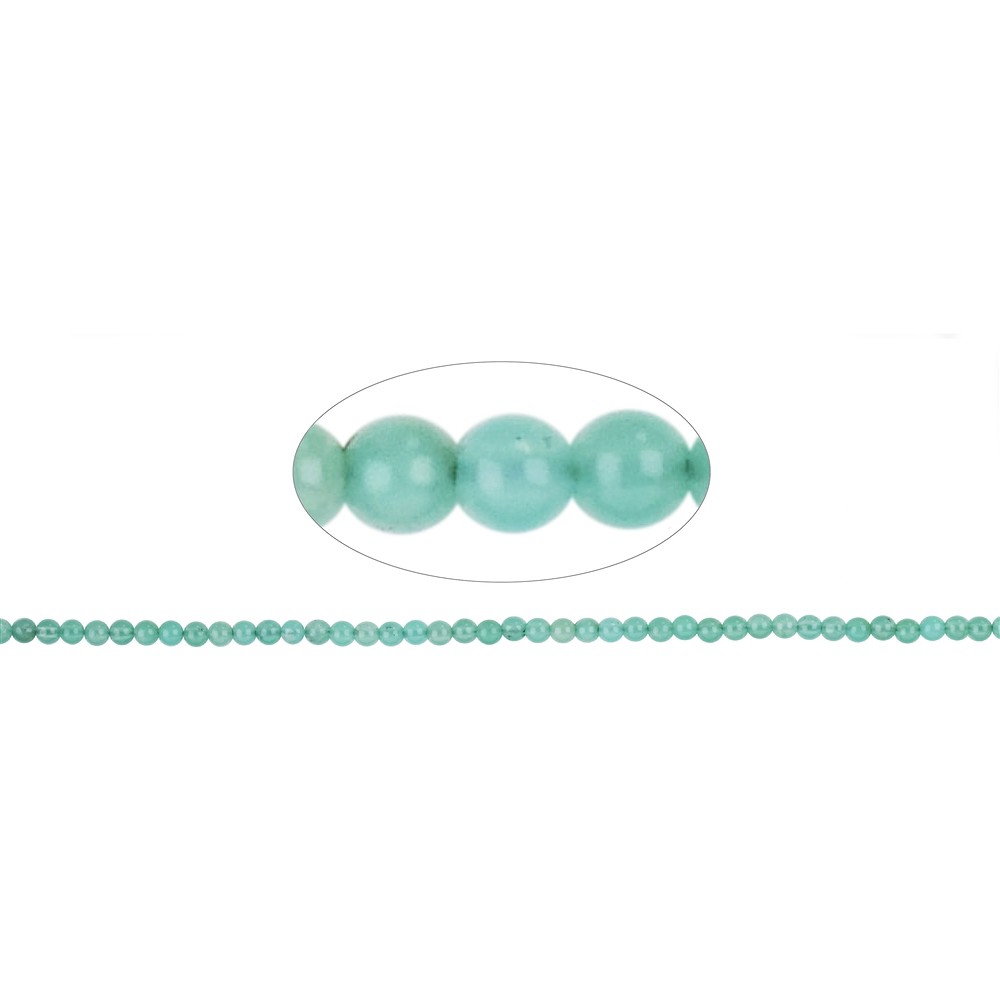 Cuentas de piedras preciosas, Crisoprasa, 03mm (39cm) | Marco Schreier