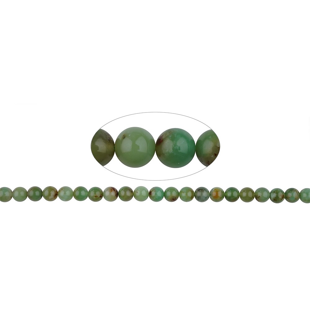 Rang de collier boules, Chrysoprase, 08mm (39cm) | Marco Schreier