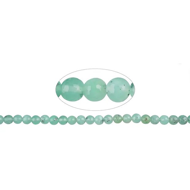 String Beads, Chrysoprase, faceted, 06mm | wholesaler gems & healing stones