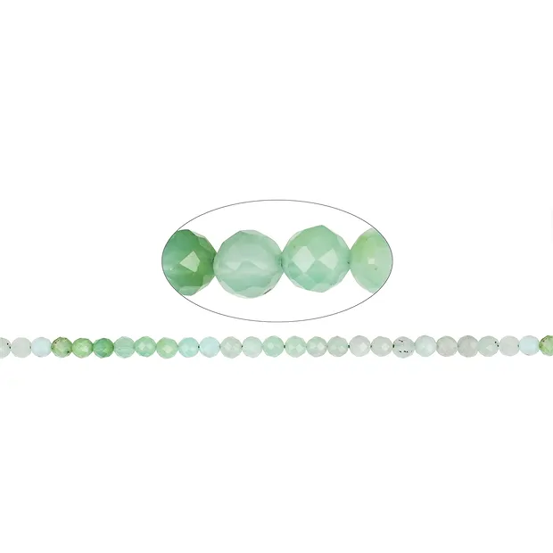 Rang de colliers boules, Chrysoprase, à facettes, 05mm (39cm) | Marco Schreier