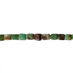 Stringed beads/cubes, Chrysoprase, 10 - 11mm (38cm) | Marco Schreier