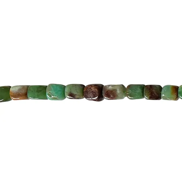 Stringed beads/cubes, Chrysoprase, 10 - 11mm (38cm) | Marco Schreier