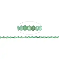 140520313921 Button strand, Chrysoprase, faceted, 03 x 04mm (39cm) | Marco Schreier